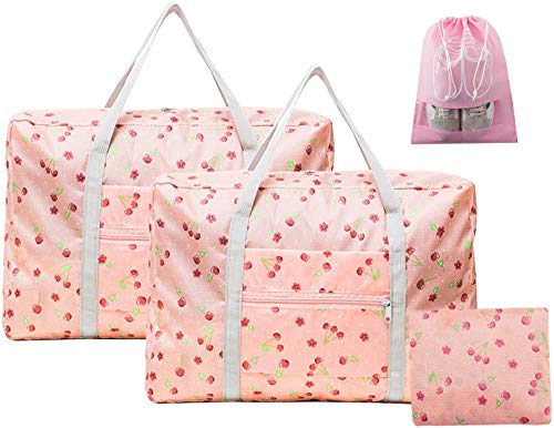 حقيبة سفر من IBLUE قابلة للطي للسفر وخفيفة الوزن مع حقيبة أحذية ، D1069 (PINK CHERRY) حقيبة سفر من IBLUE قابلة للطي للسفر وخفيفة الوزن مع حقيبة أحذية ، D1069 (PINK CHERRY)