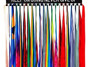 LZHZH Medal Holder Display Hanger Rack Frame - قوي أسود معدني مثبت على الحائط ， سهل التركيب 20 قطعة خطاف